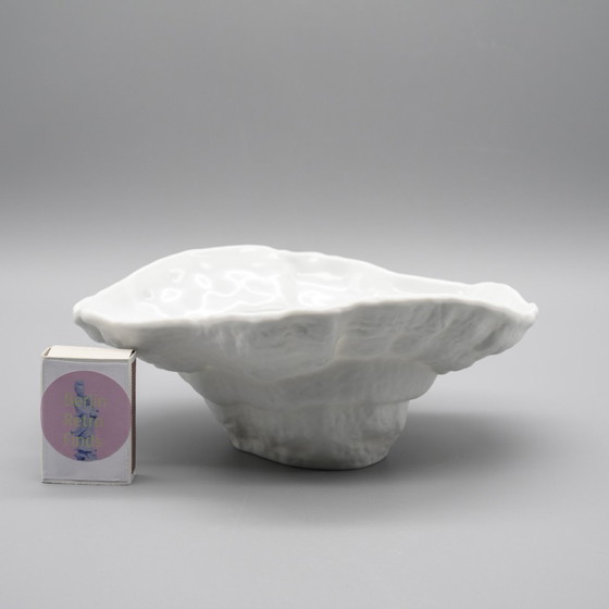 Image 1 of Élégance organique Bol sculptural en porcelaine biscuit blanc par Hutschenreuther, Allemagne, années 1970