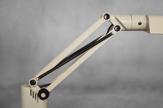 Image 1 of Vintage Mid-Century Scandianavian Modern Beige Plastic Lucifer Table Lamp by Tom Ahlström & Hans Ehrich for Fagerhults, 1975