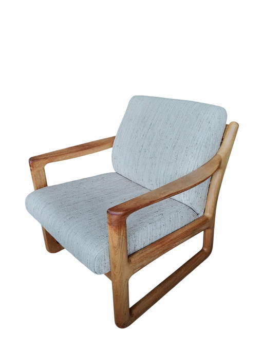 Poltrona vintage in teak danese, Silkeborg – fauteuils, Wool, Wood (photo 2 of 12)