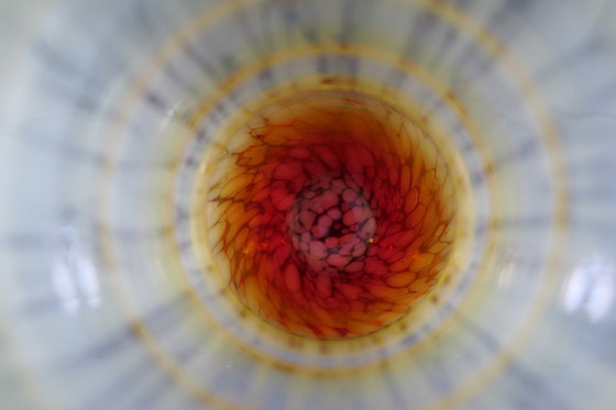 Image 1 of Art Deco Vaas Glas Met Kleurverloop