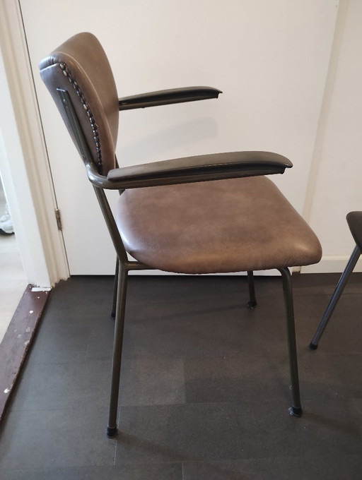 Vintage De Wit (Office) chair, green frame, light green upholstery – bureaustoelen, Metal, Plastic (photo 2 of 7)