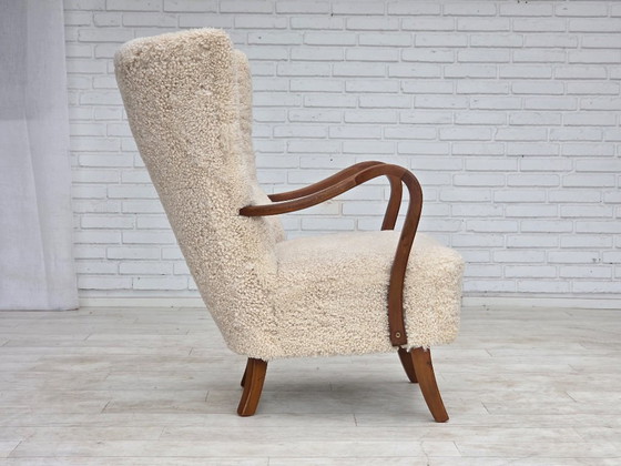 Anni '60, design danese di Alfred Christensen, rivestito, pelle di pecora. – Poltrone, Other (photo 9 of 18)