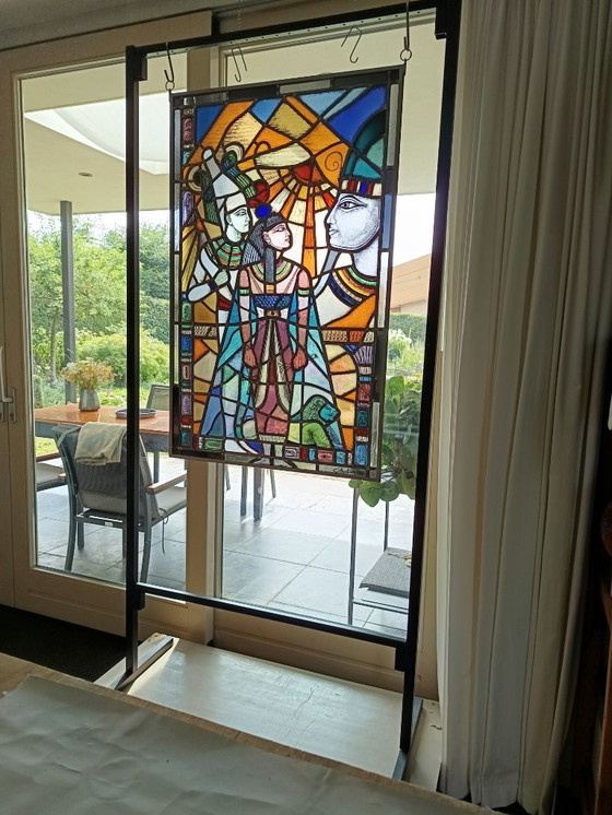 Image 1 of Vetro colorato in espositore appeso.