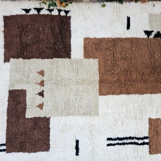 Image 1 of Beni Ourain tapijt | Marokkaans tapijt op maat, bruin, 200x300 cm