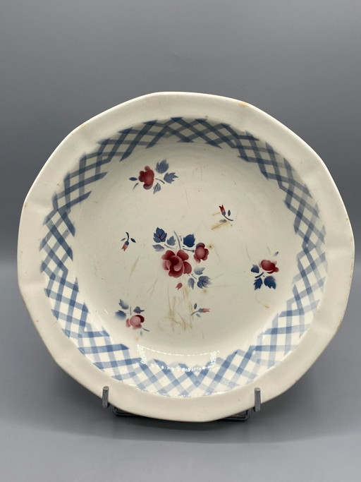 Digoin Sarreguemines Faience Deep Serving Dish – Bastia Pattern – decoratieve objecten