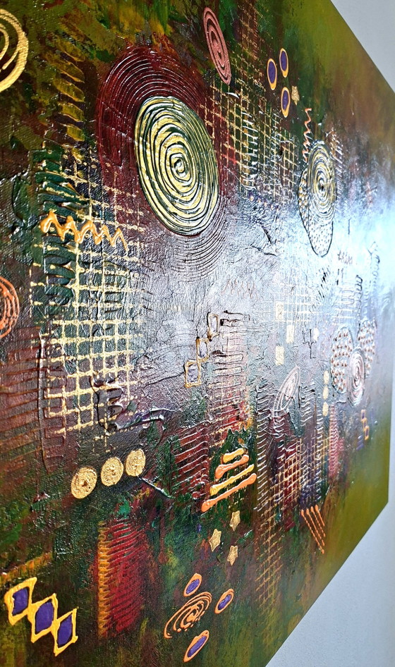 Manou Claire - Green Village – Gemälde & Zeichnungen, Wood, Canvas (photo 5 of 7)