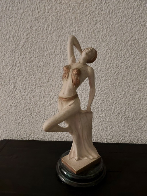 Beautiful Art Deco Style Dancer Figurine. A Santini Style