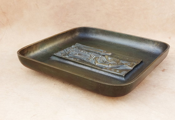 Image 1 of Schwere Bronzeschale, Barbara von Nikomedien, Heilige Barbara