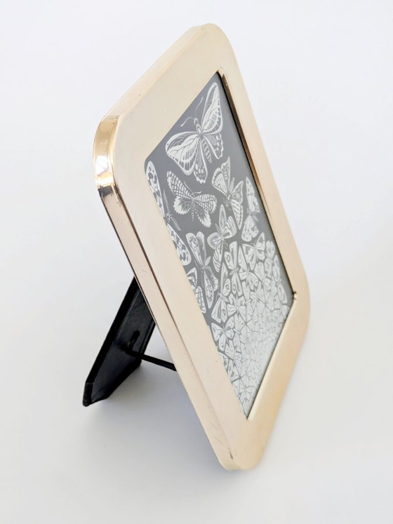 Image 1 of Ensemble de 3 cadres photo vintage en laiton argenté, 13 x 18 cm