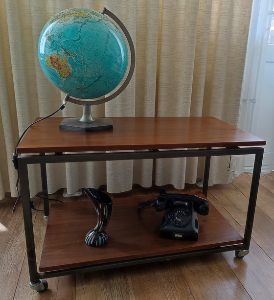 Image 1 of Tavolino vintage con carrello su ruote