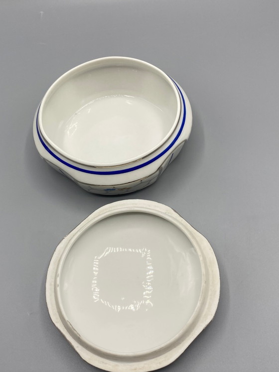 Art Deco Limoges porseleinen bonbonnière – MF Limoges Frankrijk – Decoratieve objecten, Porcelain (photo 8 of 10)