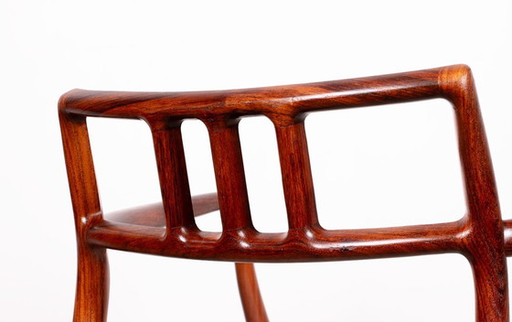 Image 1 of Fauteuil Danois en Palissandre et tissu, modèle 64 par Niels Otto Moller pour Moller’s Mobelfabrik 1960.