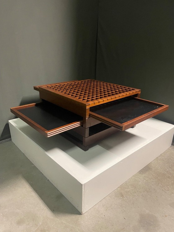TAVOLINO VINTAGE 'TETRA' DI BERNARD VUARNESSON PER BELLATO, ANNI '70, Armadi contenitori, Legno, Marrone (foto 3 di 8)