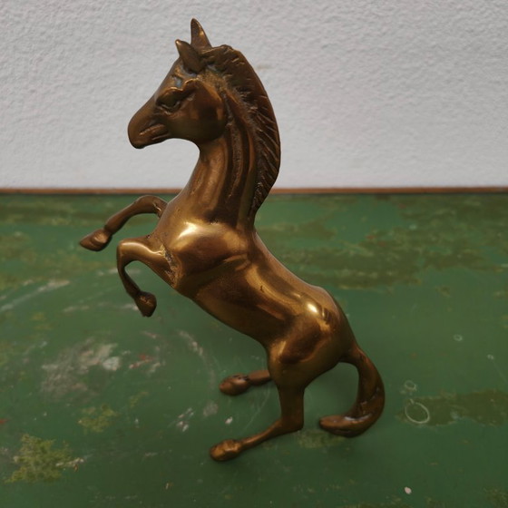 Image 1 of Statua d'ottone d'epoca, statua di cavallo in ottone