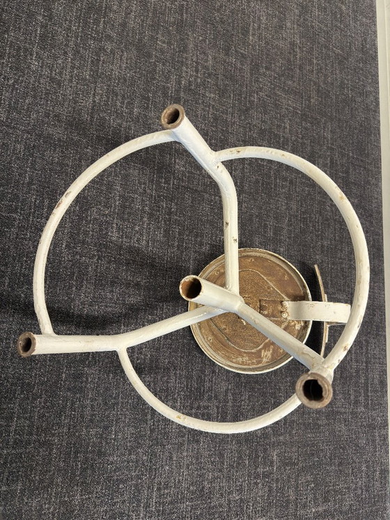 Image 1 of Set di 2 sedie da fabbrica industriali di metà secolo – regolabili, con logo KOJAL stampato