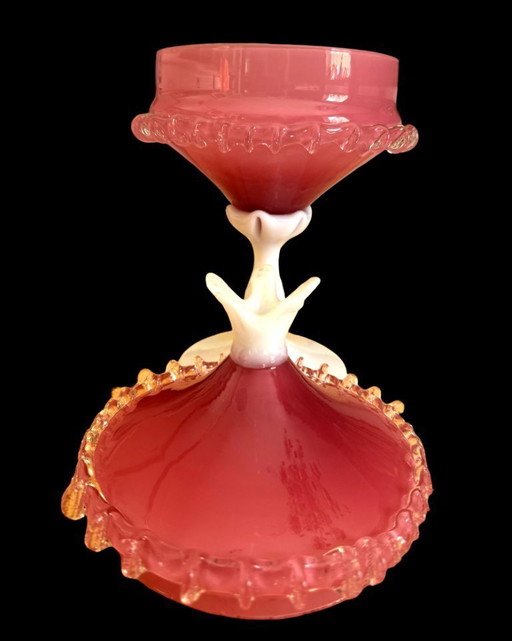 Magnifique bonbonnière en verre Murano MCM Empoli – decoratieve objecten, Glass, Murano Glass (photo 2 of 5)