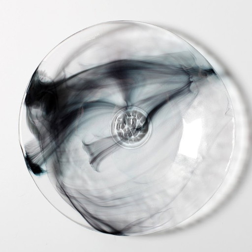 Set aus 4 Kosta Boda „Mine“ Glas-Desserttellern von Ulrica Hydman Vallien