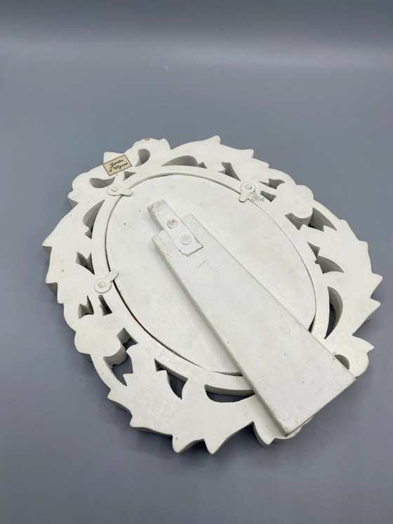 Jardin d'Ulysse Table Mirror with Openwork Floral Design – Decorative Objects, Wood, Glass, Vintage (photo 3 of 7)