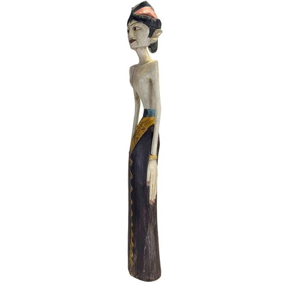 Coppia monumentale di icone nuziali giavanesi – Loro Blonyo – 100 cm – 11 kg – Sculture, Mid Century Modern (photo 8 of 10)