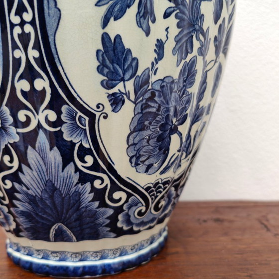 Image 1 of Antieke Vintage Vaas Dekselvaas Porselein Petrus Regout Maastricht Porselein  