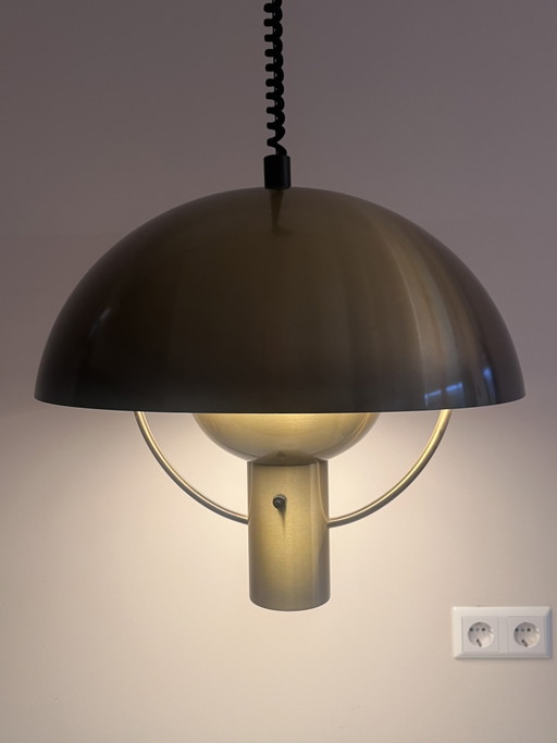 Lampe suspendue champignon hollandaise rare des années 70 – Dijkstra Lampen, hanglampen, Other, Metal