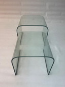 Pair of Fiam glass side tables, Italy 1980’s