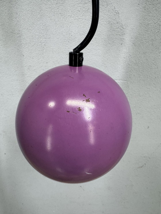 Image 1 of Purple wall lamp in retro Gepo style