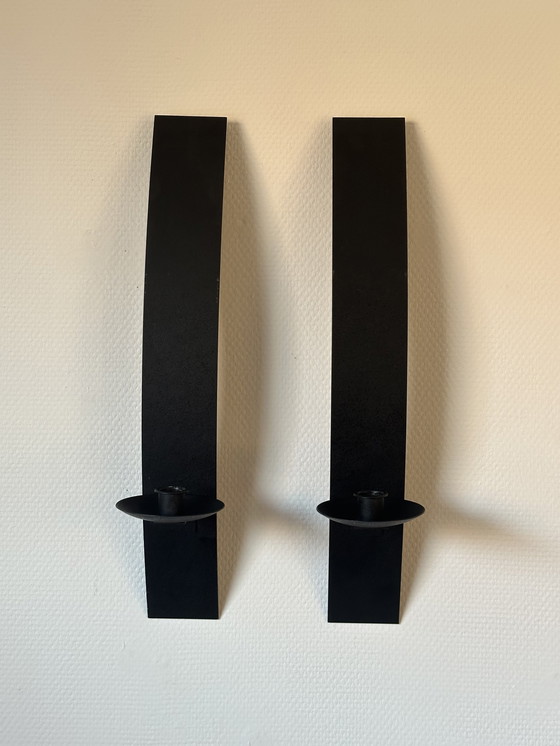 Image 1 of Candelabros de pared - Metal - Negro