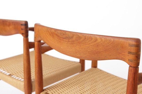 Coppia di poltrone H.W. Klein per Bramin | Poltrone danesi in teak e corda di carta | Stile Mid-Century (photo 8 of 11)