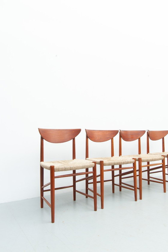 Image 1 of 4 sillas de comedor de teca de Peter Hvidt y Orla Mølgaard-Nielsen para Søborg Møbelfabrik (años 50)