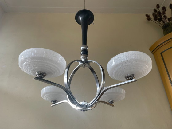 Image 1 of Lampada a sospensione Lampada da soffitto Lampada art deco 1930 francese