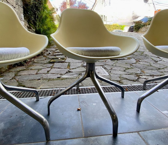 Set of 4 Vintage "Jakob" Swivel Chairs - Designed by Chris Martin for IKEA (c.2000) - Yellowing of the seat (photo 10 of 14)