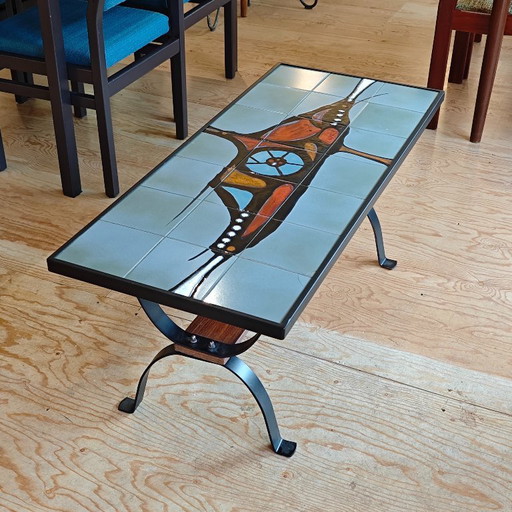 Tavolino da caffè in piastrelle vintage