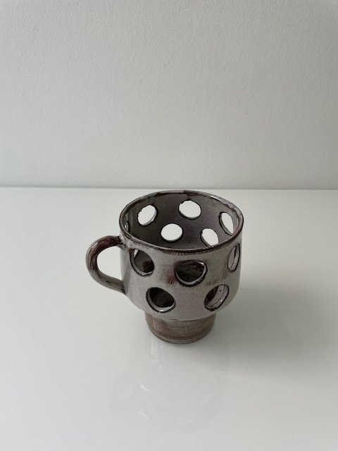 Image 1 of Vintage ceramic candle holder by Henk Potters - playful and sculptural design