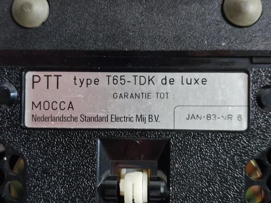 Image 1 of Phone PTT Brown Mocca Vintage Retro Pushbutton '70s Seventies