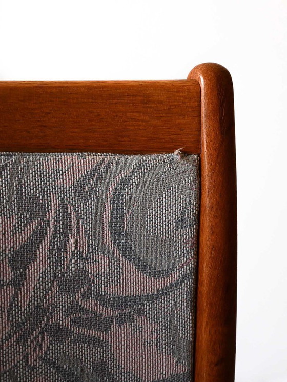 Image 1 of Juego de 4 sillas escandinavas de teca de los años 60 con tapicería original