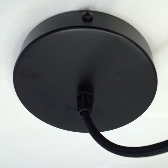 Image 1 of Lampada a sospensione vintage a globo in vetro opalino arancione