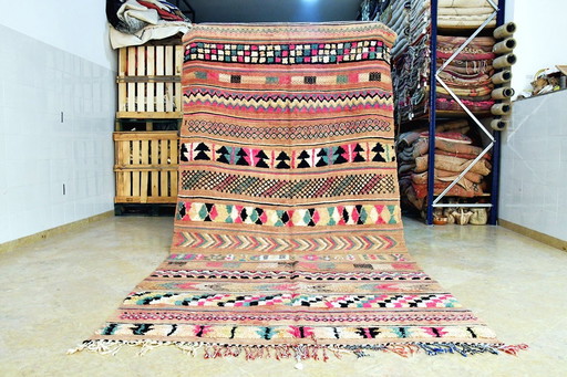 Tapis Kilim Vintage Beni Mellal Blush - 360 x 175 cm