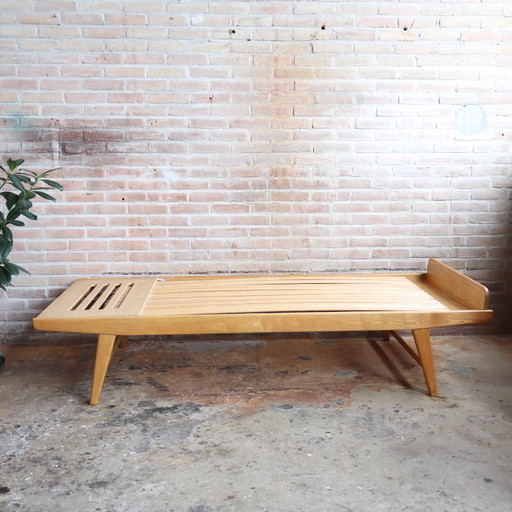 Letto da giorno vintage in legno di frassino chiaro Holma swissb letto 1 persona