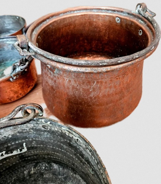 Image 1 of Prestige-Set, 14-teilig, Antik-Kupfer und Bronze, 14 kg, hochwertige Küchendekorationskollektion