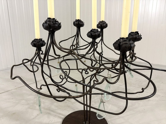 Image 1 of Großer brutalistischer Kerzenleuchter 1980er Jahre