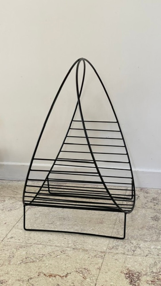 Vintage Magazine Rack Log Holder – Metal (photo 19 of 44)