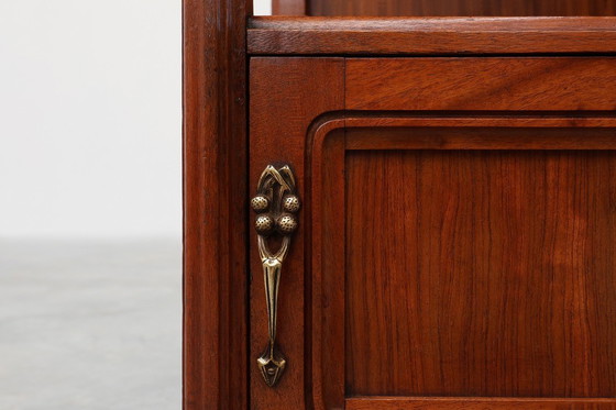 Image 1 of Pareja de mesillas de noche Art Nouveau con tapa de mármol de Paul Alexandre Dumas, Francia ca. 1910