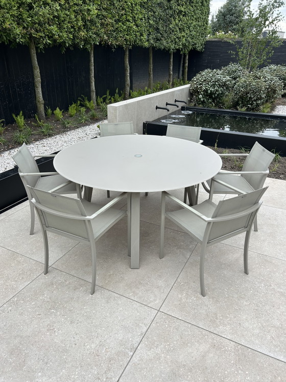 Image 1 of Royal Botania aluminium tuintafel met 6 stoelen 