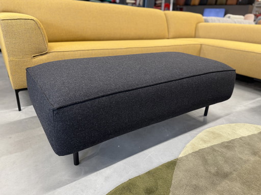 Gelderland 7784 Hocker tissu de laine noir 130x81xH42