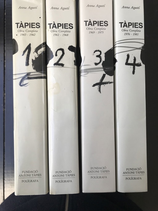 4x Catálogo Tapies parte 1-2-3-4