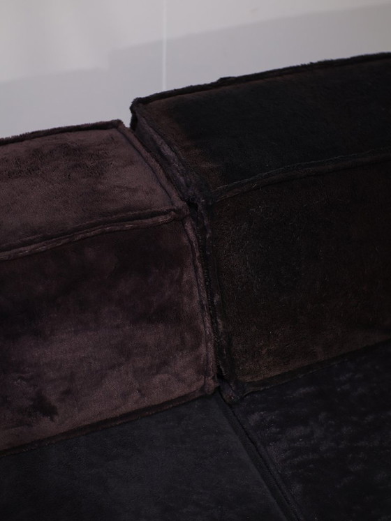 Image 1 of COR Trio modular sofa landscape sofa purple brown 1970s