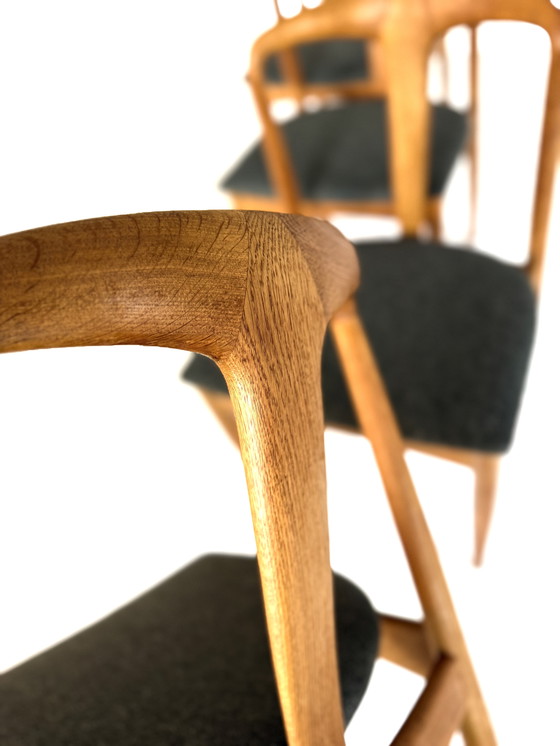 Image 1 of 4x sedia da pranzo restaurata 'Juliane', Johannes Andersen, Uldum Møbelfabrik '60