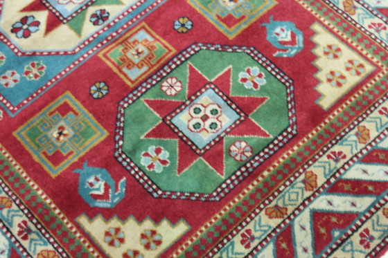 Image 1 of Origineel handgeknoopt oud Kazak tapijt 160 x 110 cm