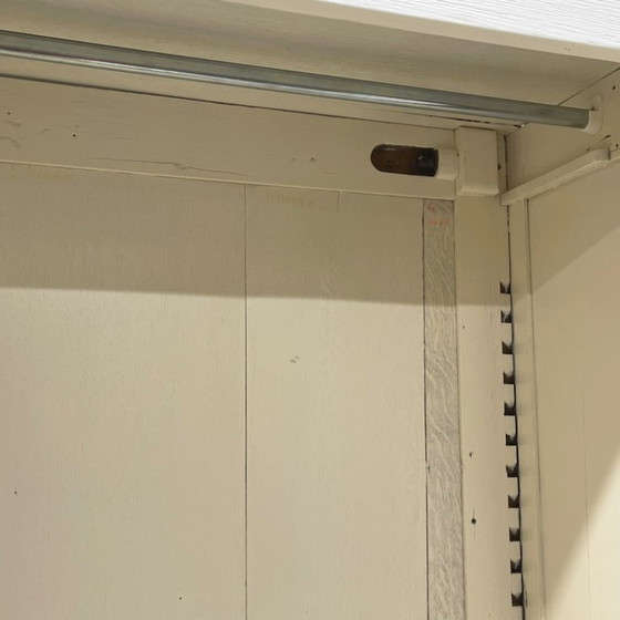 Image 1 of Brocante vintage 1 deurs opbergkast kledingkast wit 